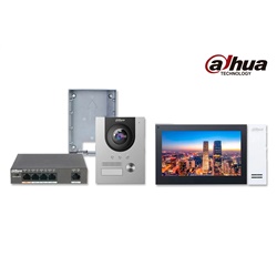 Kit de Videoportero IP con Frente de Calle metálico, Monitor y Switch POE/ Pantalla LCD Touch de 7"/ Camara 2MP Antivandalico/ Ranura SD 4GB/ IP65/ Soporta 8 Sensores de Alarma.