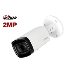 Modelo: DH-HAC-B4A21N-VF 
Cámara Dahua tubo 2MP 1080p, lente varifocal de 2.7 - 12mm, switchable CVI/CVBS/AHD/TVI,  iluminación IR 30m, protección IP67, metal.