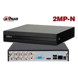 Mod: DH-XVR1B08-I 
XVR Penta Híbrido 8 Canales en H265+, IP / CVBS / HD-AHD / HD-TVI / HD-CVI / HD-XVI, grabación 1080N, soporta 1 HDD SATA hasta 6TB, Audio 1 Ent / 1 Sal, Salida Vídeo HDMI/VGA, puerto LAN 10/100, 2 puertos USB 2.0, audio 1/1 coaxial, Monitoreo P2P (iOS, Android y PC)